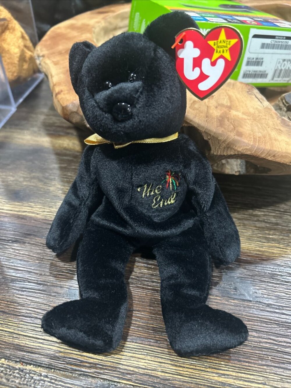 TY Beanie Baby "The End" Bear with Tag Errors 1999 Retired Errors Vintage Tags